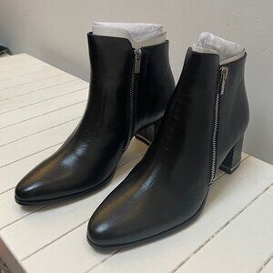 NEW Calvin Klein Womens Fara Milano Bootie (Black Leather)